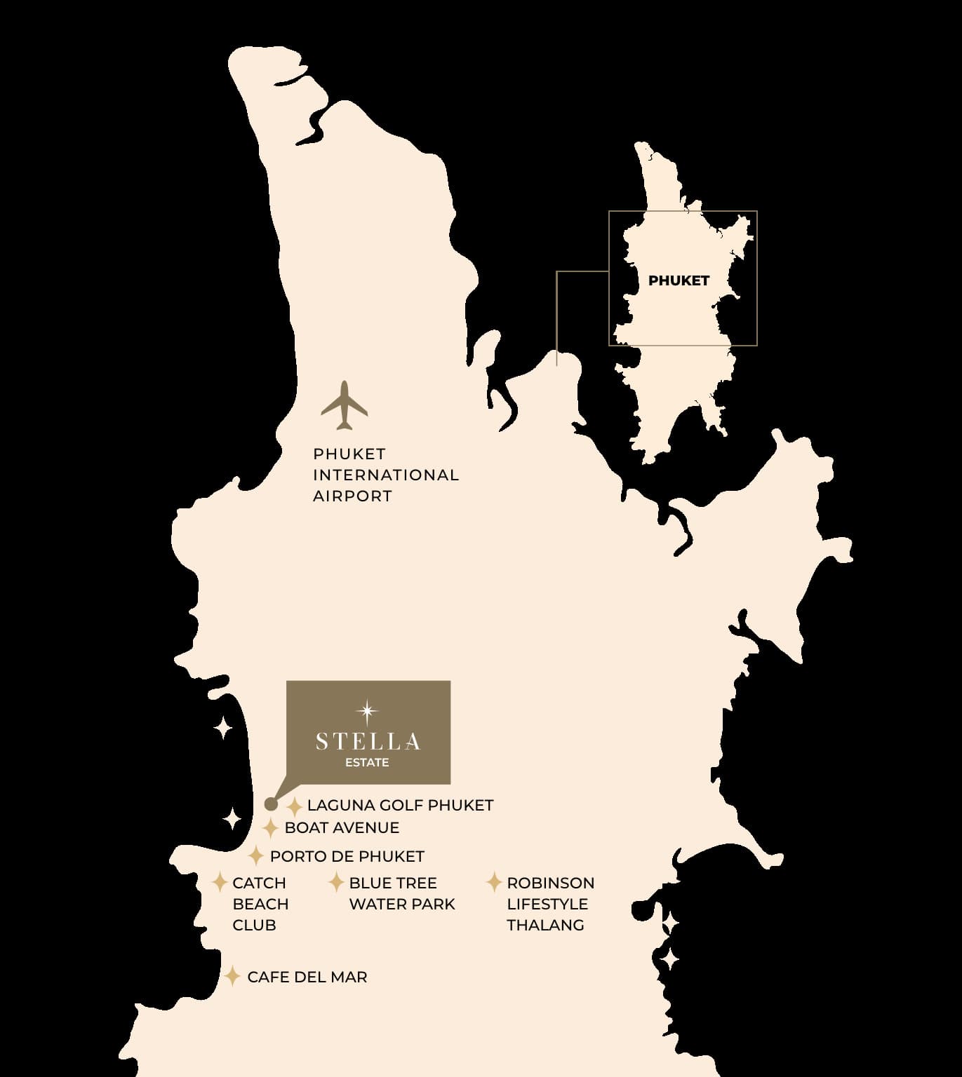 Stella Estate Phuket location map